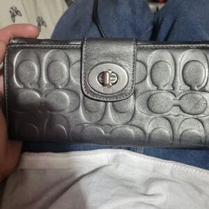Coach Womens Wallet Silver NWOT